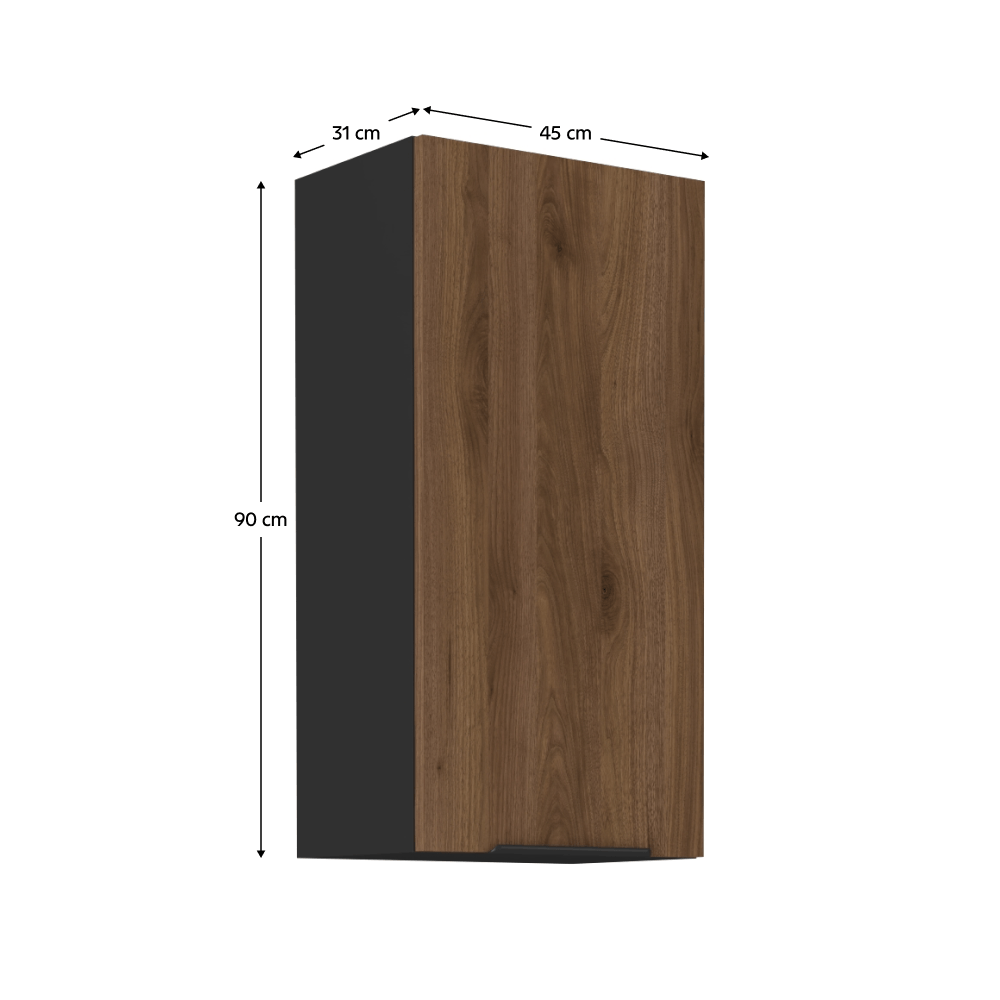 Dulap superior, nuc okapi/negru, MENZO 45 G-90 1F — imaginea 5