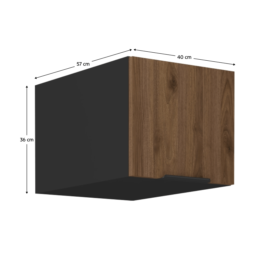 Dulap superior, nuc okapi/negru, MENZO 40 NAGU-36 1F — imaginea 5