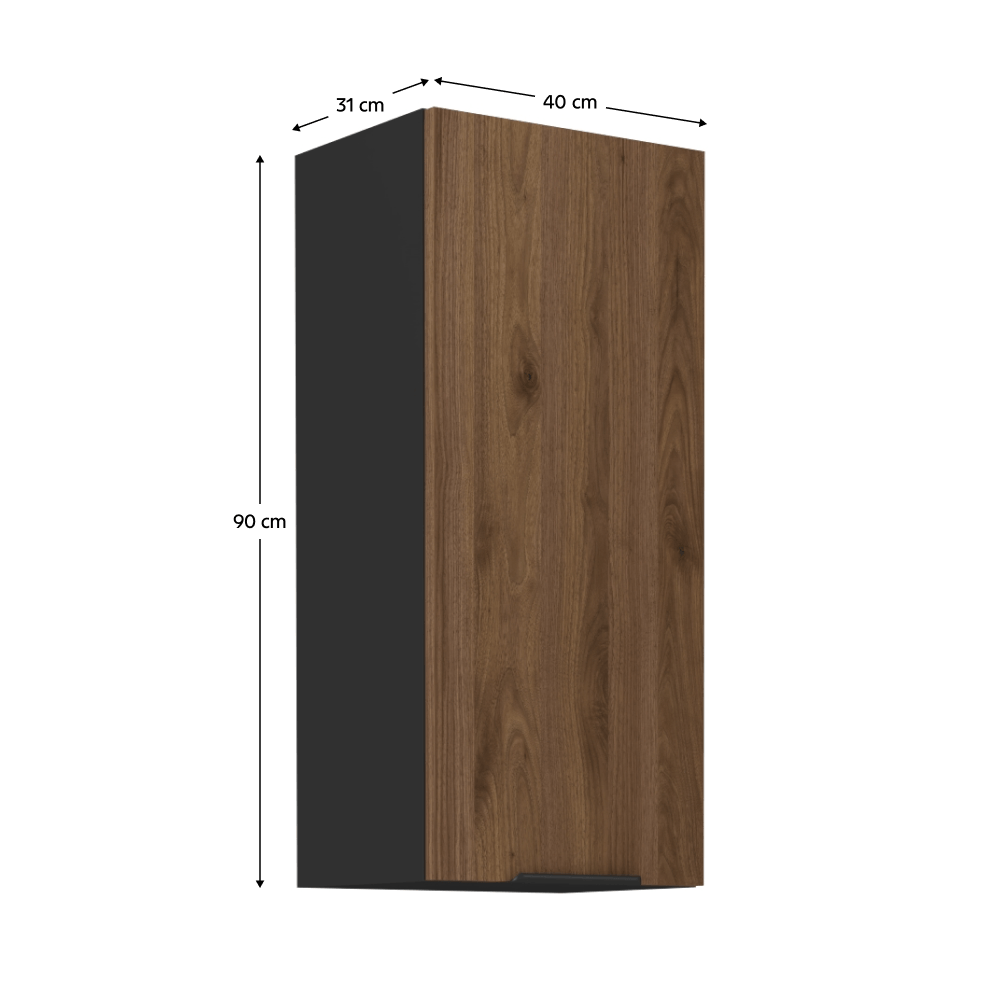 Dulap superior, nuc okapi/negru, MENZO 40 G-90 1F — imaginea 5