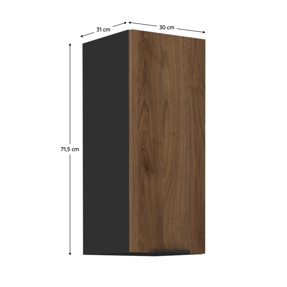 Dulap superior, nuc okapi/negru, MENZO 30 G-72 1F — imaginea 8