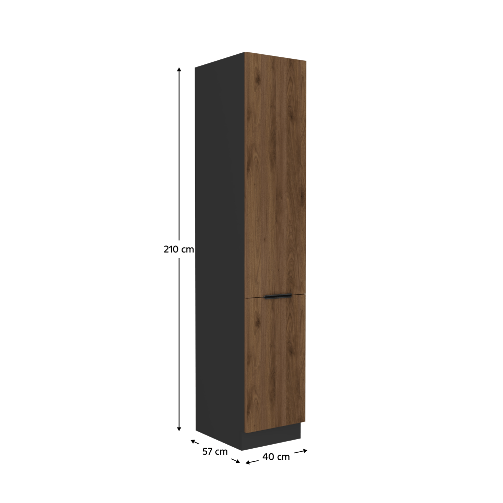 Dulap inalt, nuc okapi/negru, MENZO 40 DK-210 2F — imaginea 5