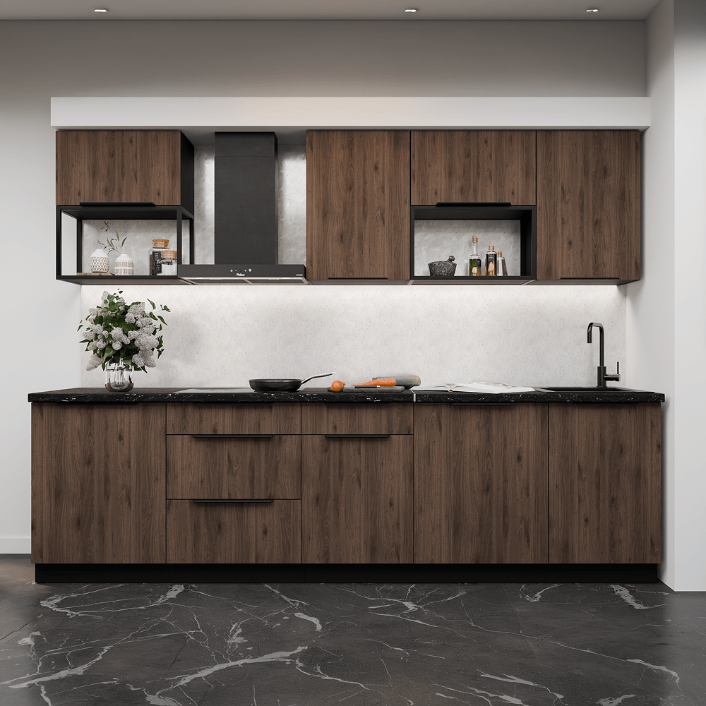 Dulap inalt, nuc okapi/negru, MENZO 60 DK-210 2F — imaginea 19