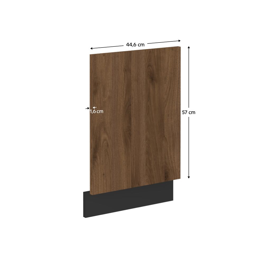 Usa pentru masina de spalat vase, nuc okapi/negru, MENZO ZM 570x446 — imaginea 9