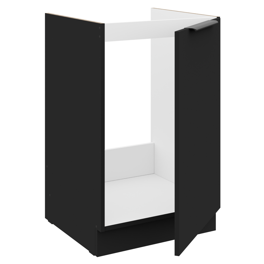 Dulap de chiuveta, negru, SIBER 50 ZL 1F BB — imaginea 2