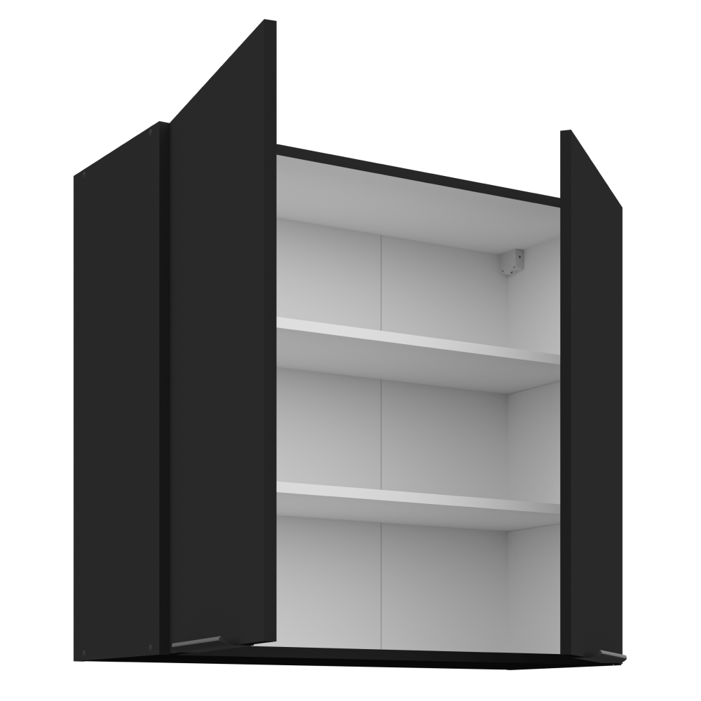 Dulap de sus, negru, SIBER 80 G-72 2F — imaginea 2