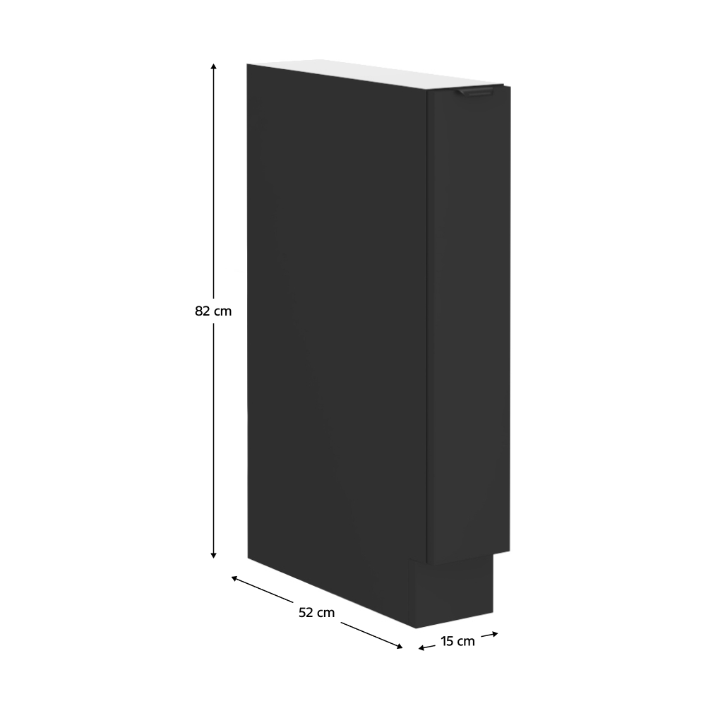 Dulap inferior cu cos extensibil, negru, SIBER 15 D CARGO BB — imaginea 9