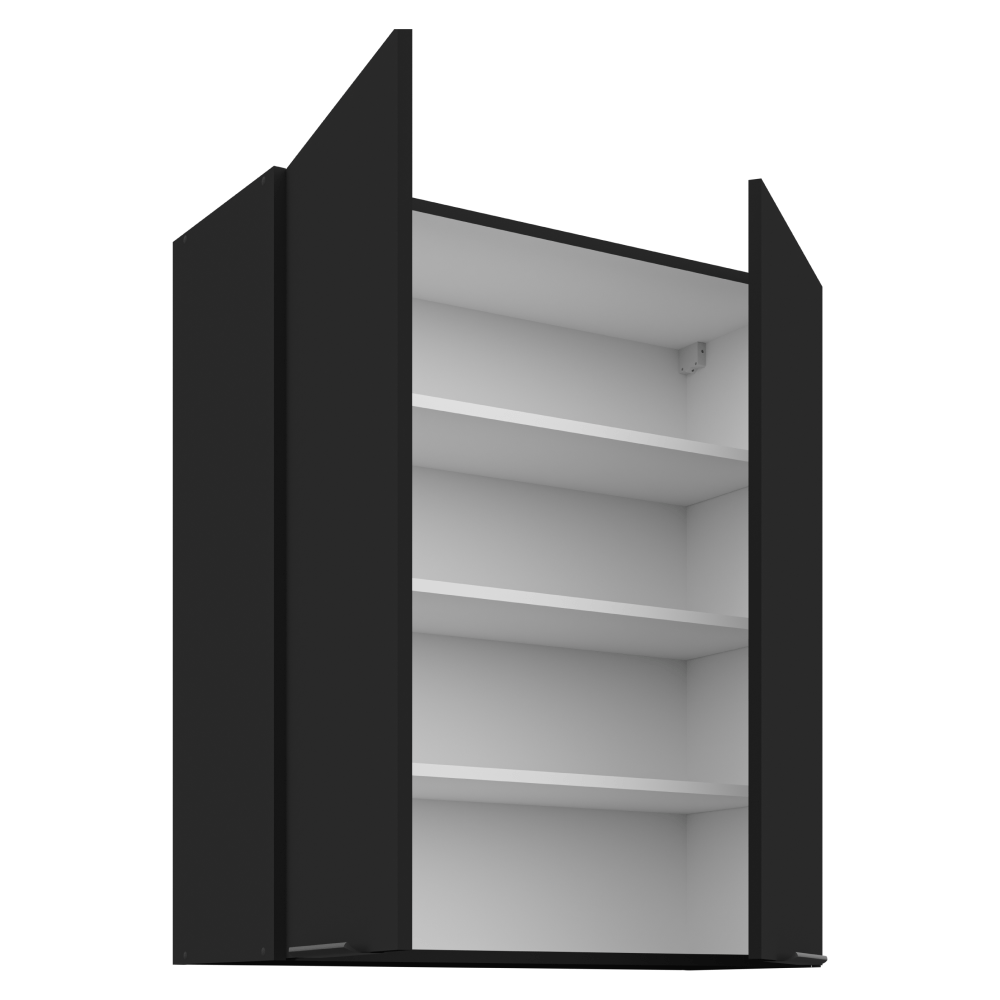 Dulap de sus, negru, SIBER 80 G-90 2F — imaginea 2