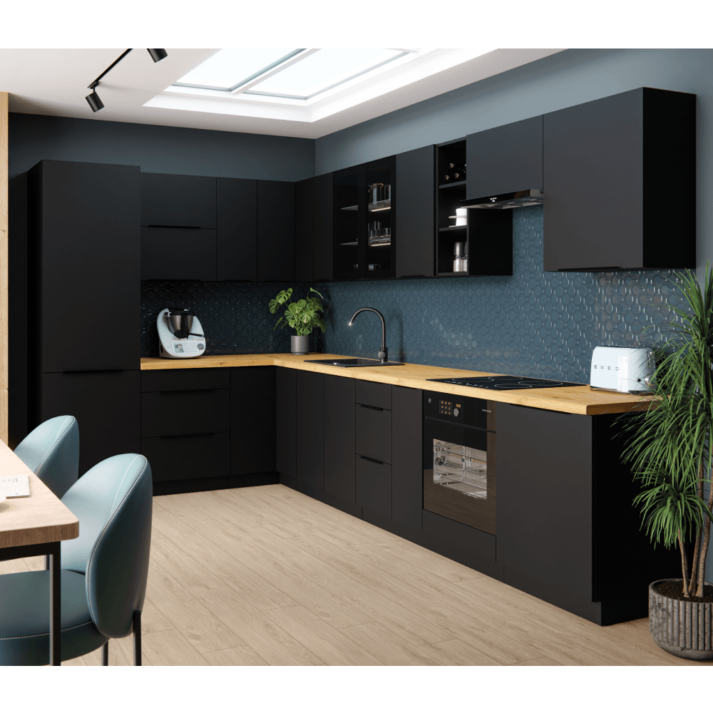 Dulap de sus, negru, SIBER 80 G-90 2F — imaginea 7