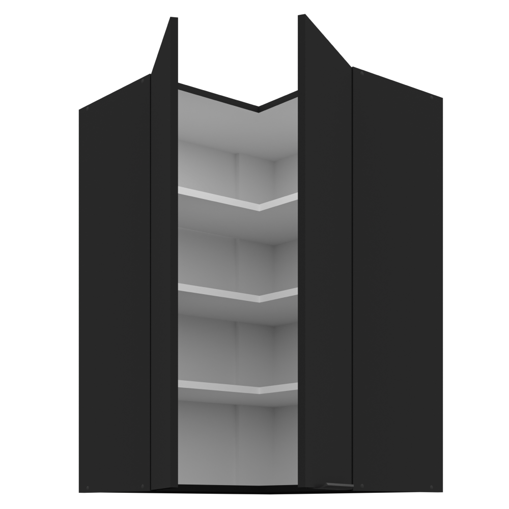 Dulap de colt superior, negru, SIBER 60x60 GN-90 2F — imaginea 2