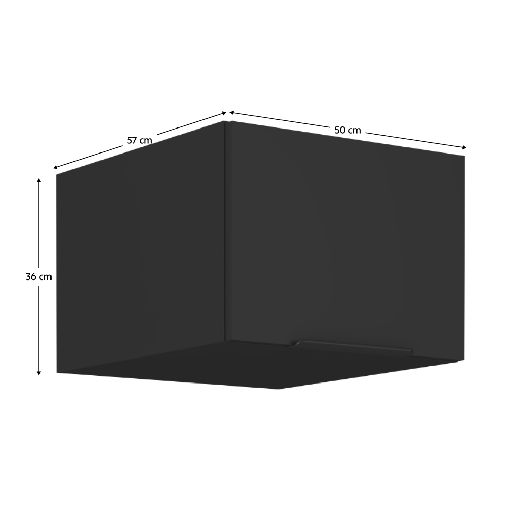 Dulap superior, negru, SIBER 50 NAGU-36 1F — imaginea 9