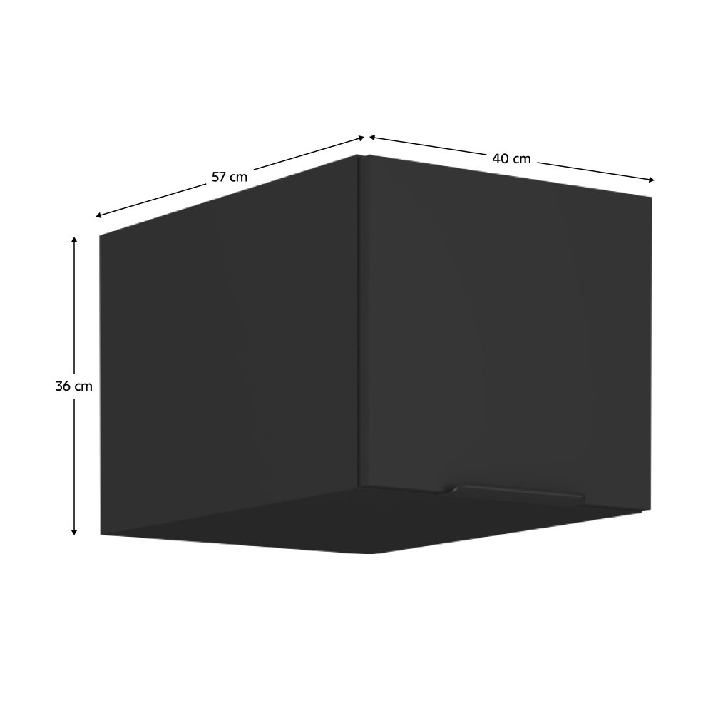 Dulap superior, negru, SIBER 40 NAGU-36 1F — imaginea 9