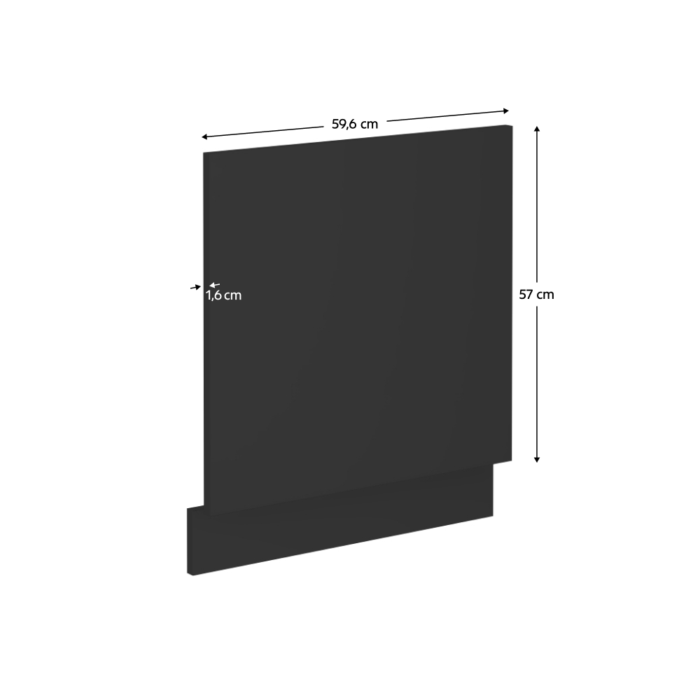 Usa de masina de spalat vase, negru, SIBER ZM 570x596 — imaginea 7