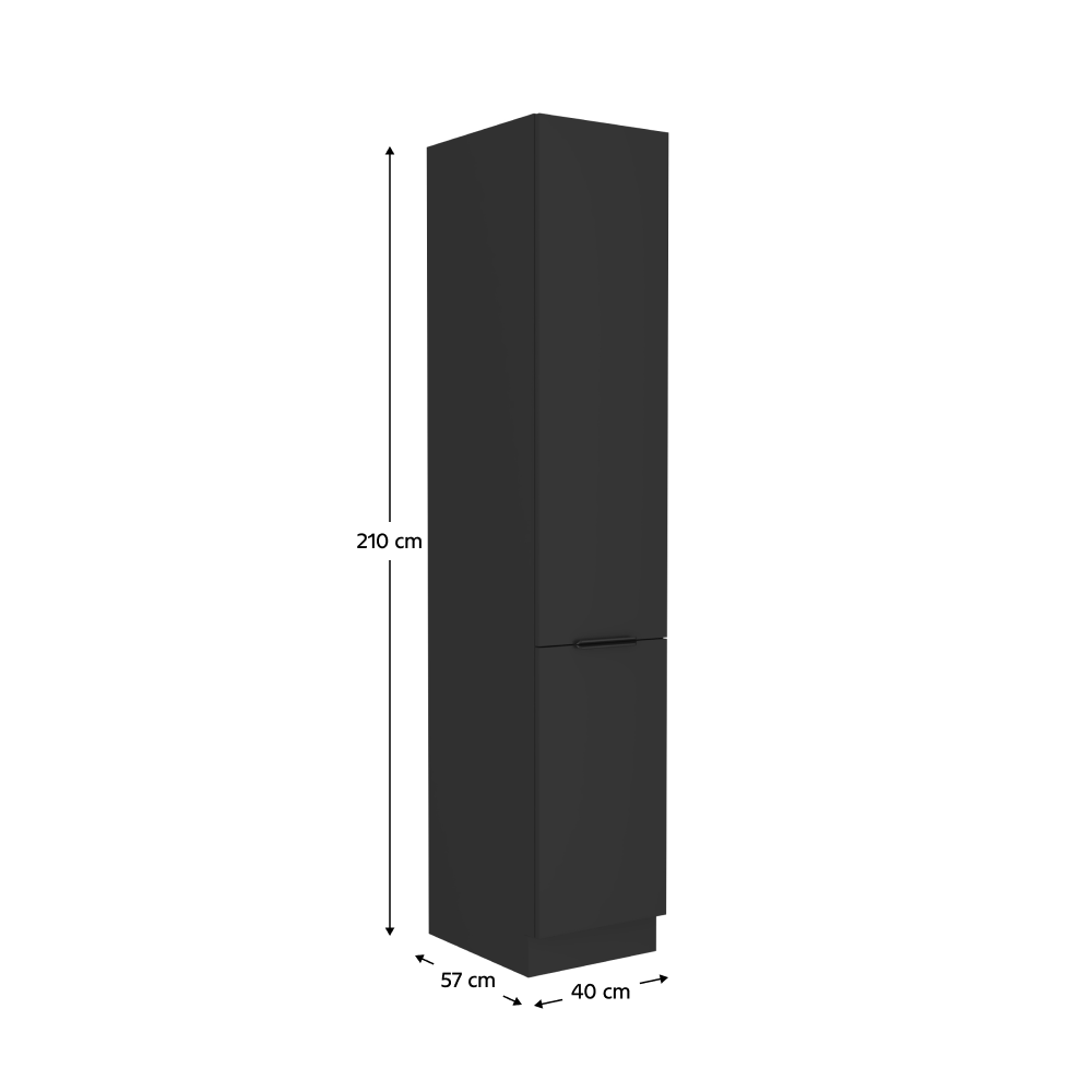 Dulap inalt, negru, SIBER 40 DK-210 2F — imaginea 9