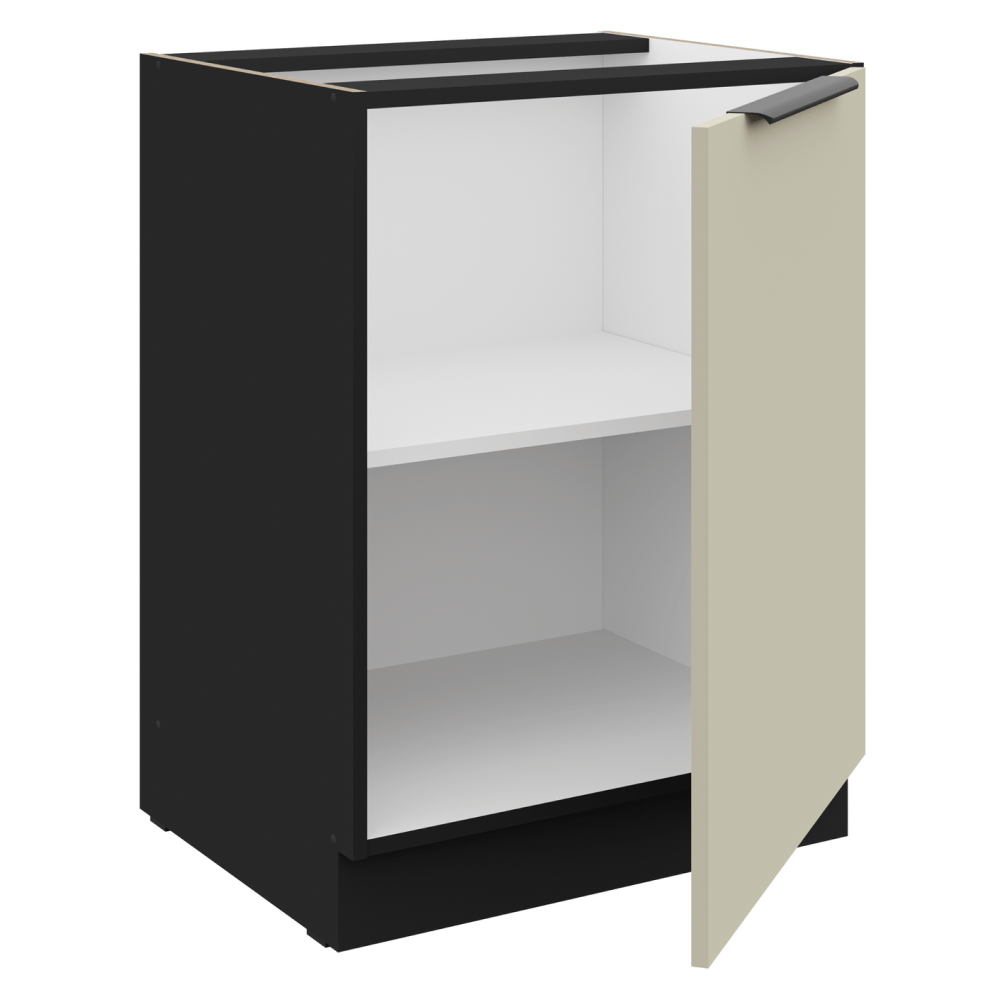 Dulap inferior, casmir/negru, ARAKA 60 D 1F BB — imaginea 2