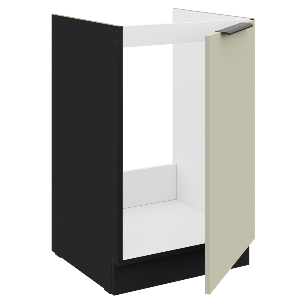 Dulap pentru chiuveta, casmir/negru, ARAKA 50 ZL 1F BB — imaginea 2