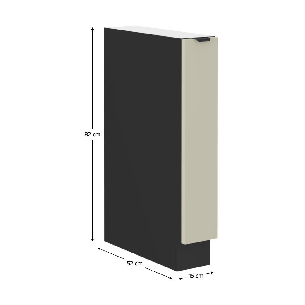 Dulap inferior cu cos glisant, casmir/negru, ARAKA 15 D CARGO BB — imaginea 19