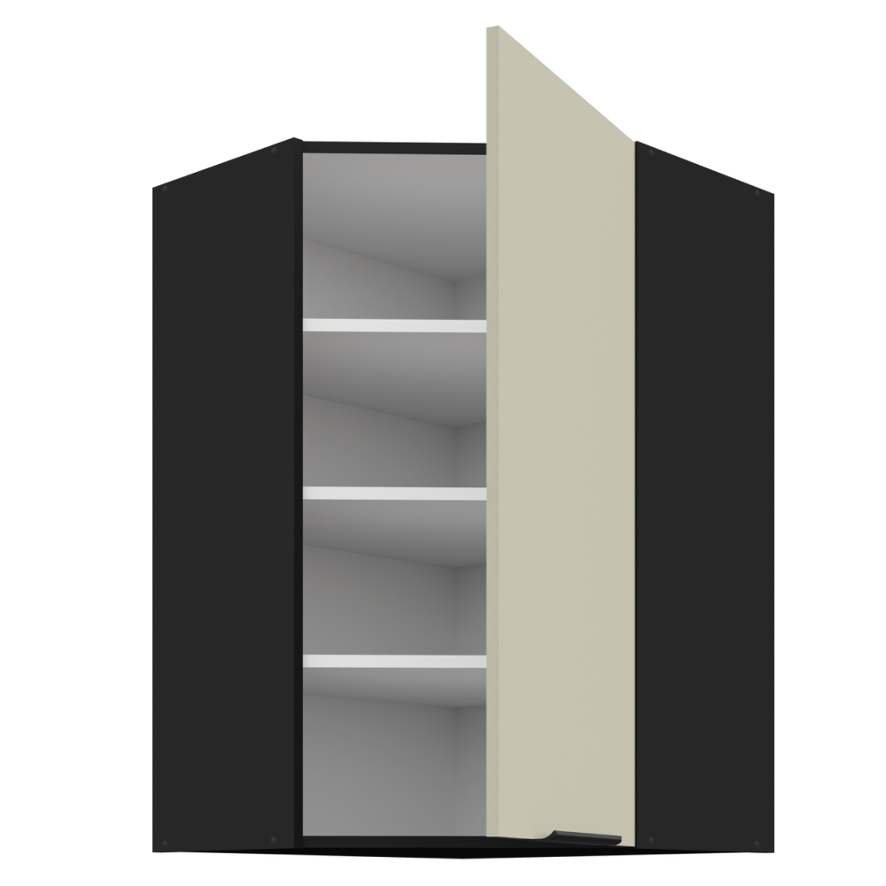 Dulap de colt superior, casmir/negru, ARAKA 60x60 GN-90 1F — imaginea 2