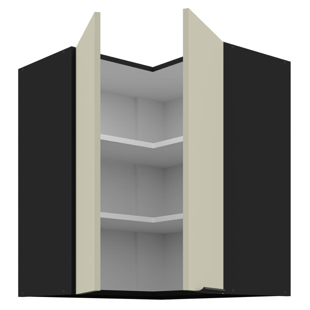 Dulap de colt superior, casmir/negru, ARAKA 60x60 GN-72 2F — imaginea 2