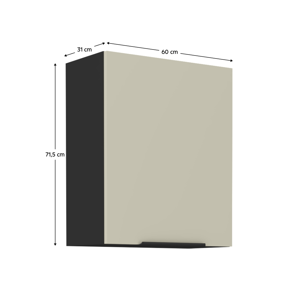 Dulap superior, casmir/negru, ARAKA 60 G-72 1F — imaginea 19