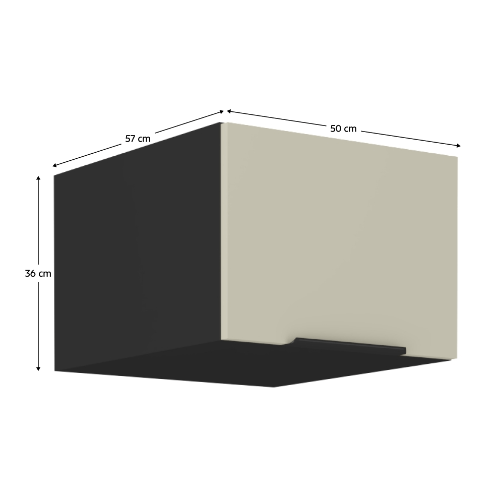 Dulap superior, casmir/negru, ARAKA 50 NAGU-36 1F — imaginea 5