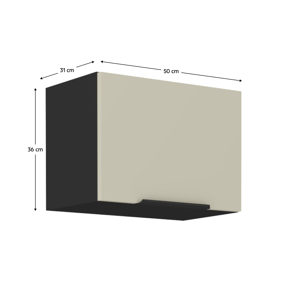 Dulap superior, casmir/negru, ARAKA 50 GU-36 1F — imaginea 17