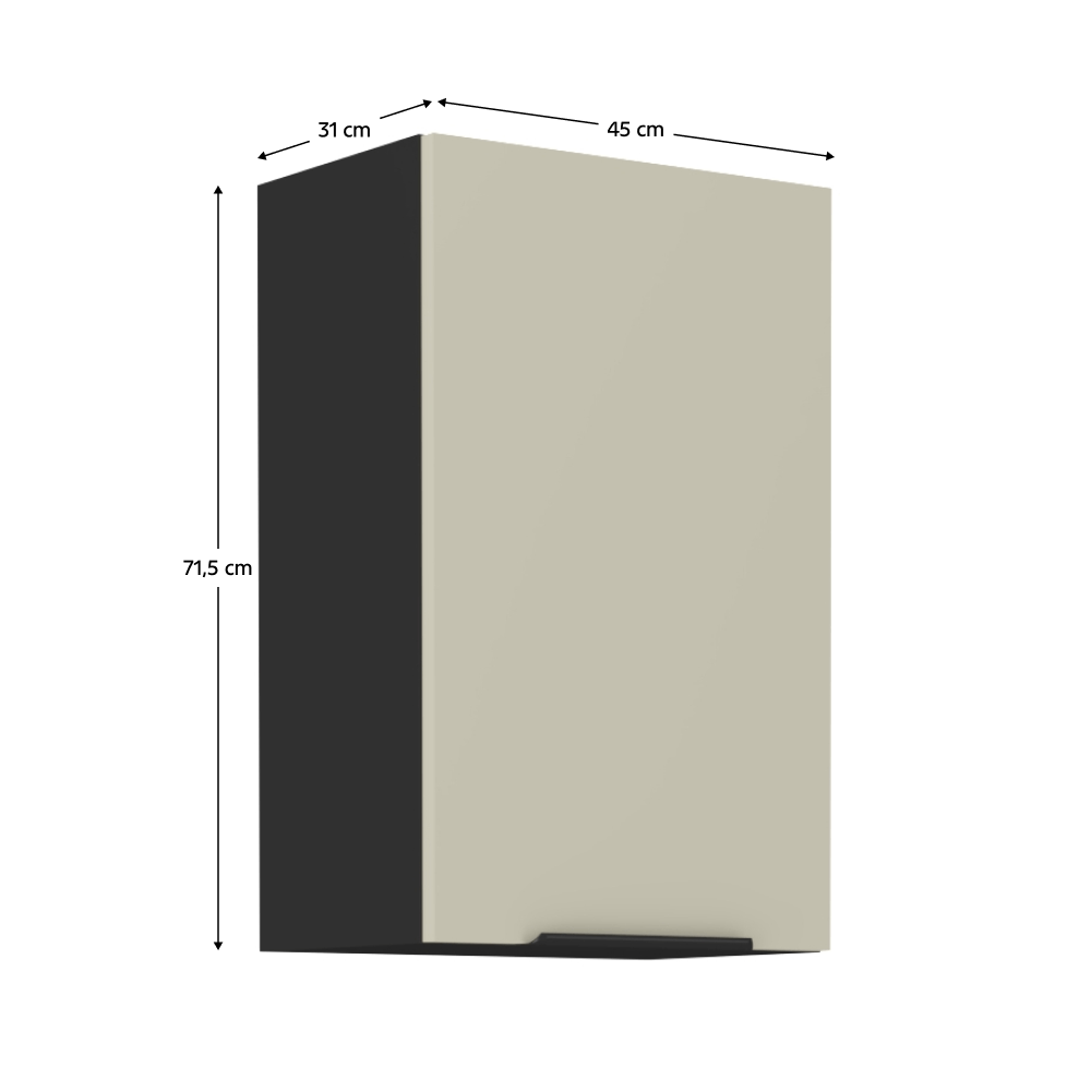 Dulap superior, casmir/negru, ARAKA 45 G-72 1F — imaginea 17