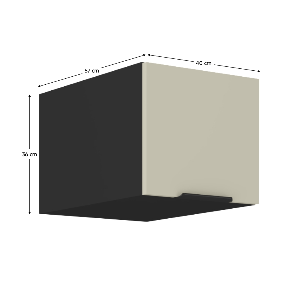 Dulap superior, casmir/negru, ARAKA 40 NAGU-36 1F — imaginea 16