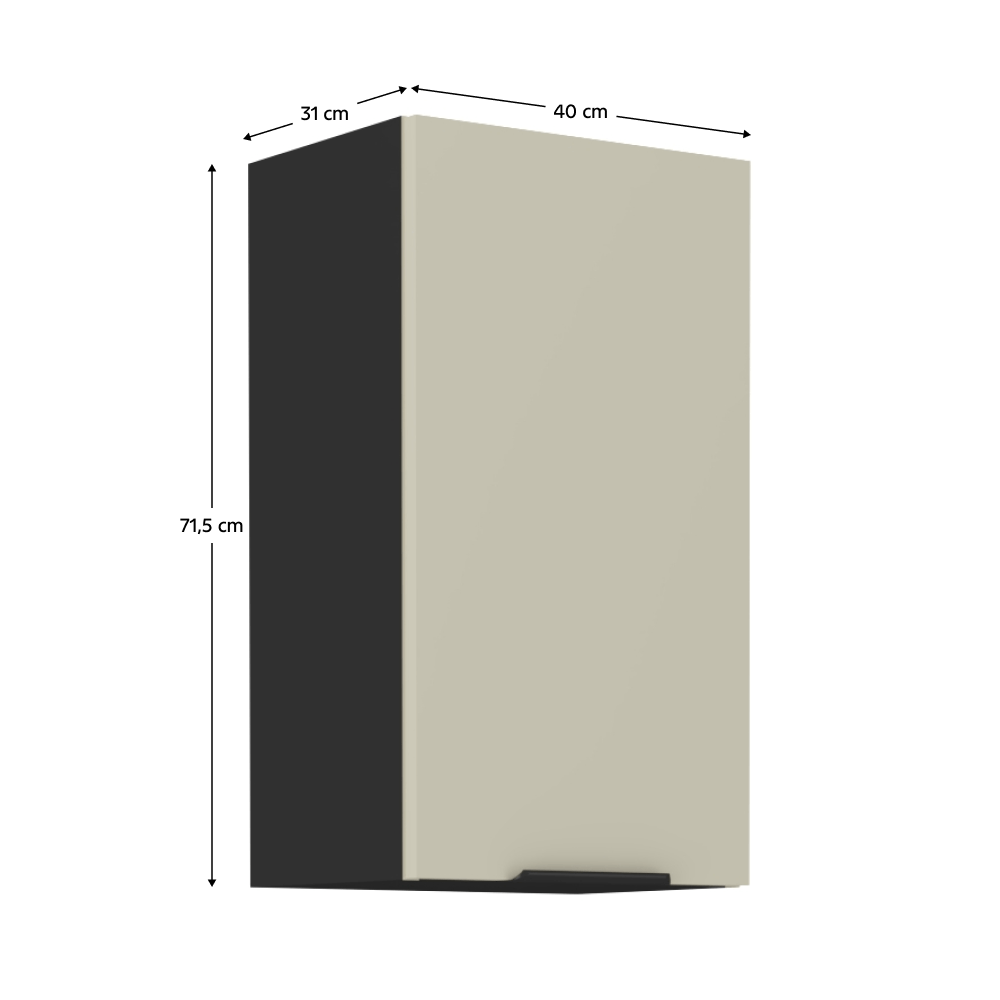 Dulap superior, casmir/negru, ARAKA 40 G-72 1F — imaginea 17