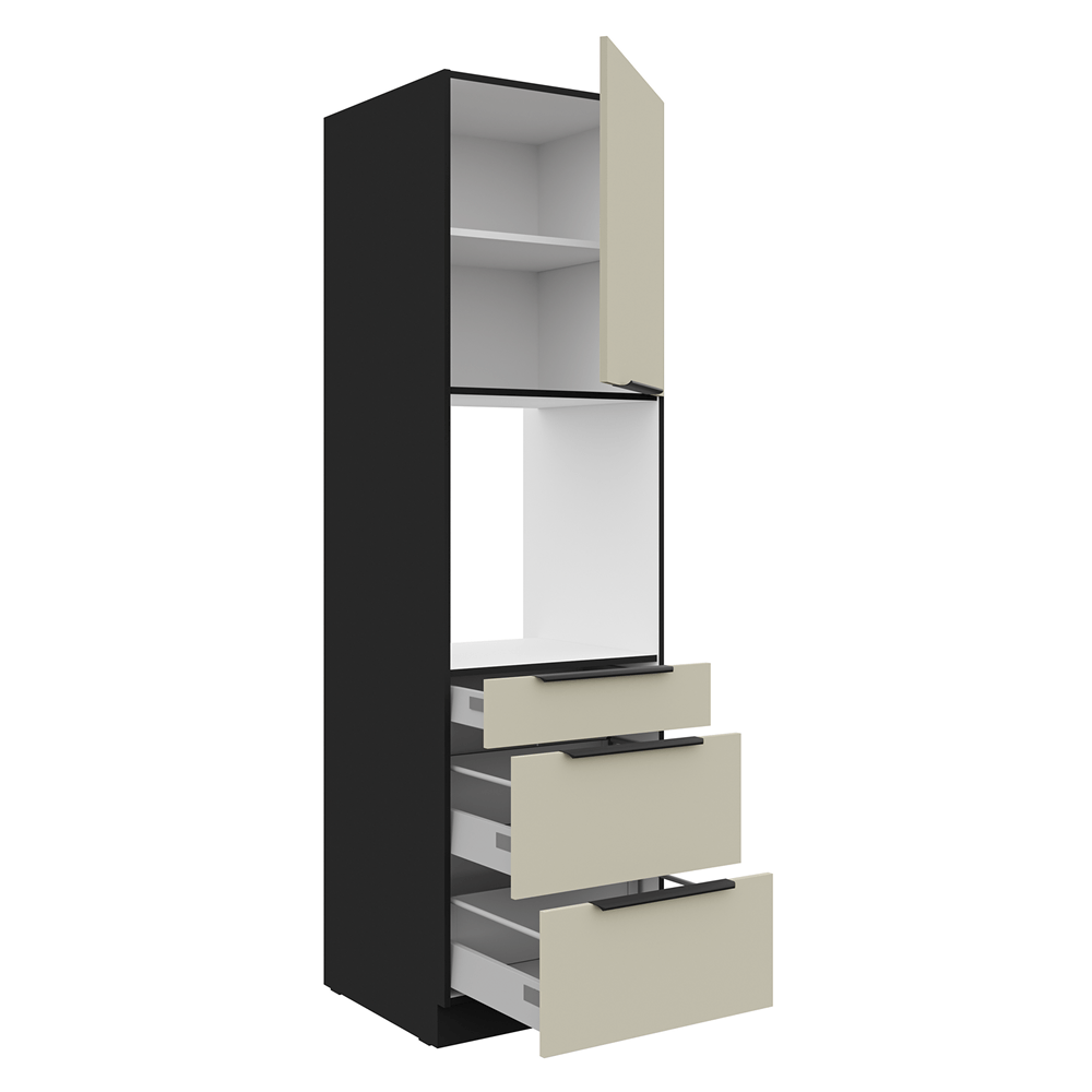 Dulap inalt pentru cuptor incorporabil, casmir/negru, ARAKA 60 DPS-210 3S1F — imaginea 2