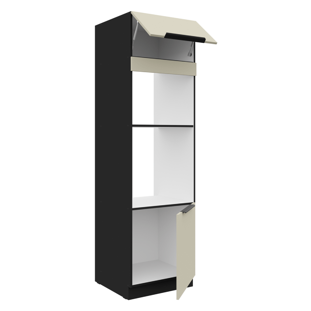 Dulap inalt pentru cuptor si cuptor cu microunde, casmir/negru, ARAKA 60 DPM-210 2F — imaginea 2
