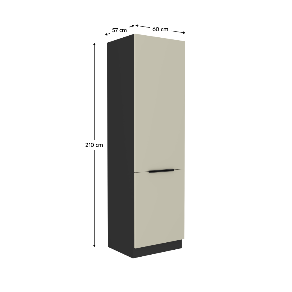 Dulap inalt, casmir/negru, ARAKA 60 DK-210 2F — imaginea 17
