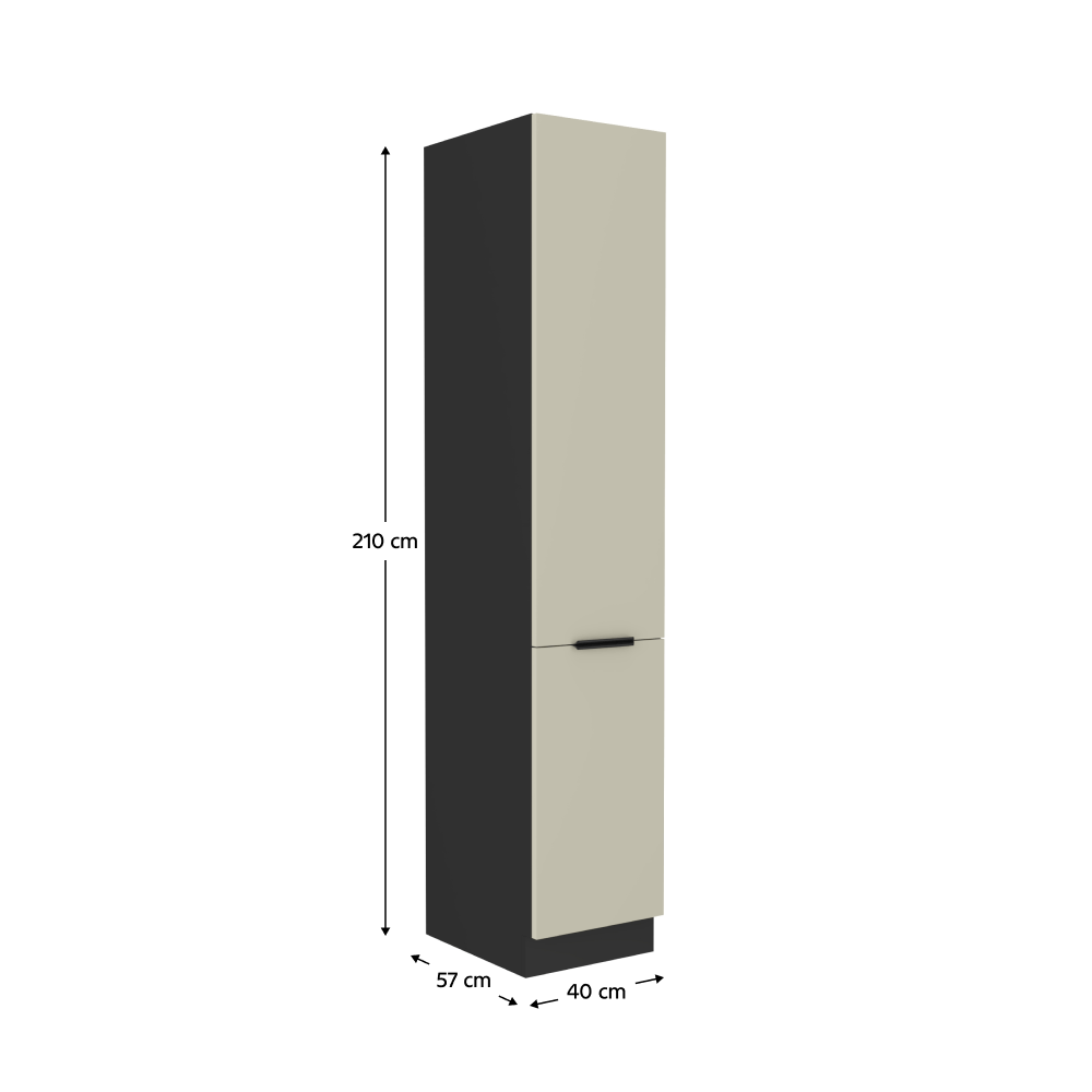 Dulap inalt, casmir/negru, ARAKA 40 DK-210 2F — imaginea 17