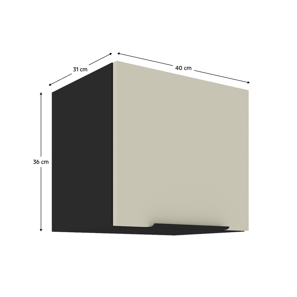 Dulap superior, casmir/negru, ARAKA 40 GU-36 1F — imaginea 4