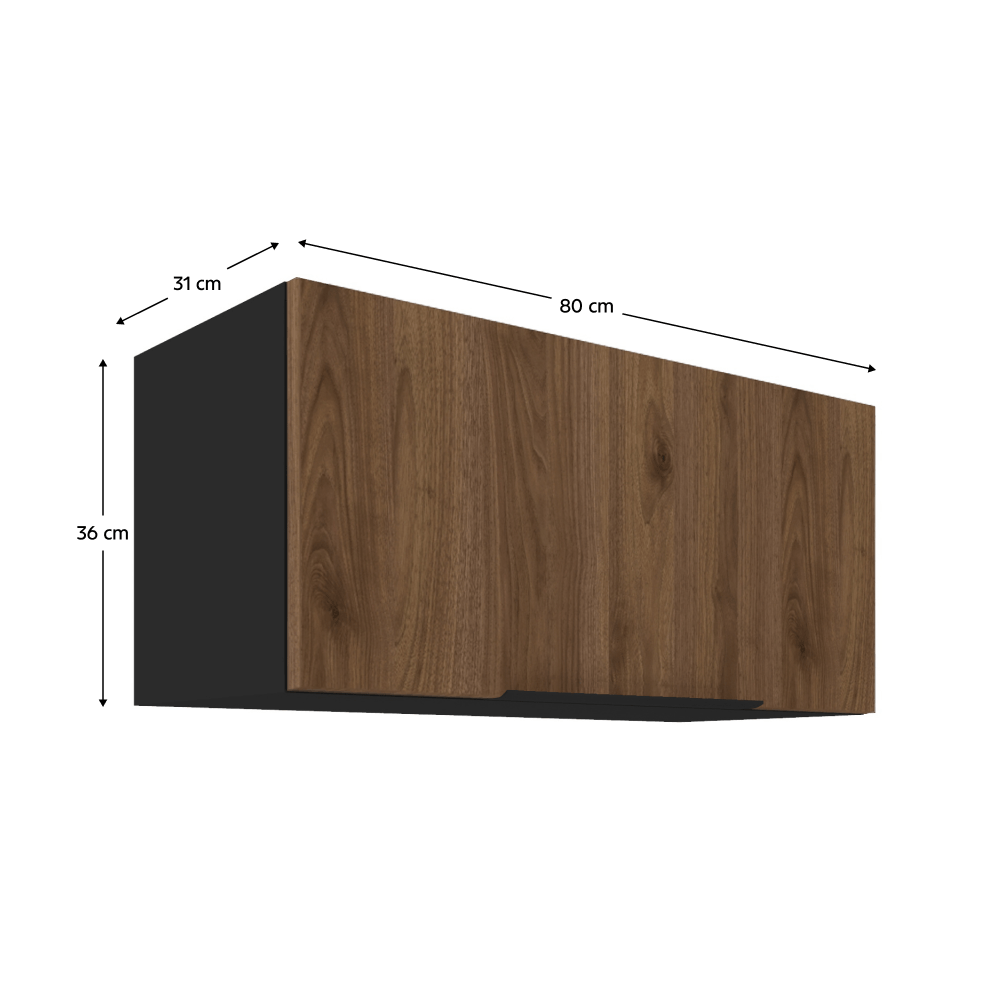 Dulap superior, nuc okapi/negru, MENZO 80 GU-36 1F — imaginea 19