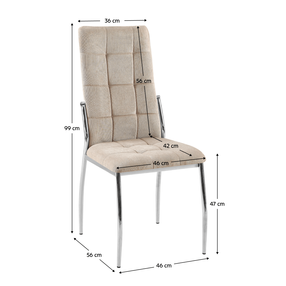 Scaun, tesatura maro/metal, ADORA 2 NEW — imaginea 2