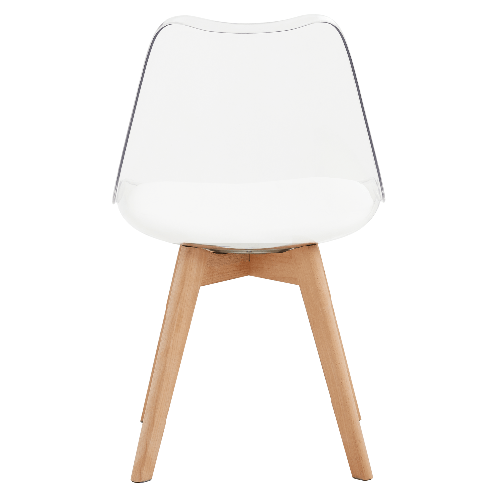 Scaun, transparent, acrilat/piele ecologica/fag, BALI 2 NEW — imaginea 4