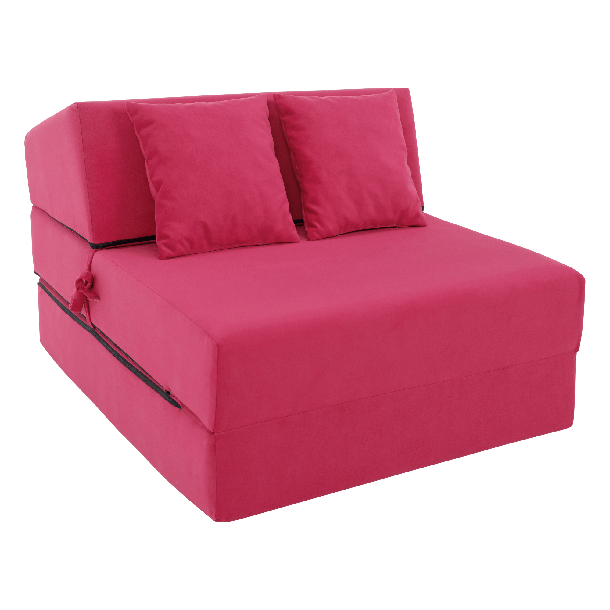 Saltea pliabila/fotoliu extensibil, 2in1, roz magenta, PELOS — imaginea 3