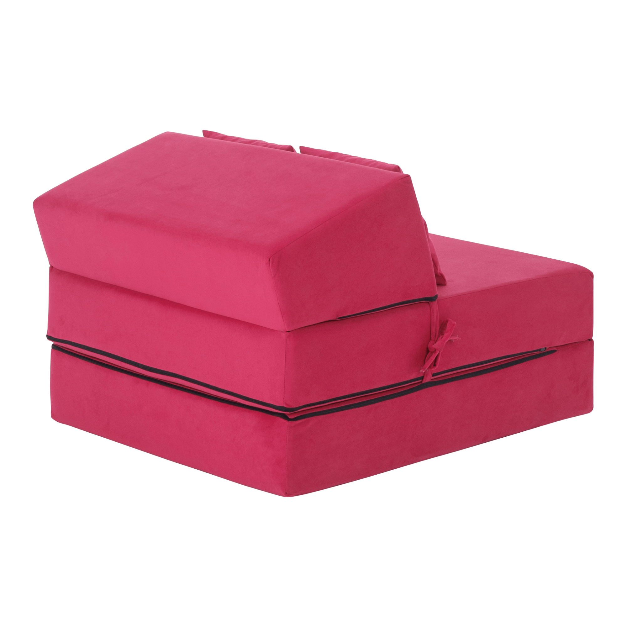 Saltea pliabila/fotoliu extensibil, 2in1, roz magenta, PELOS — imaginea 5