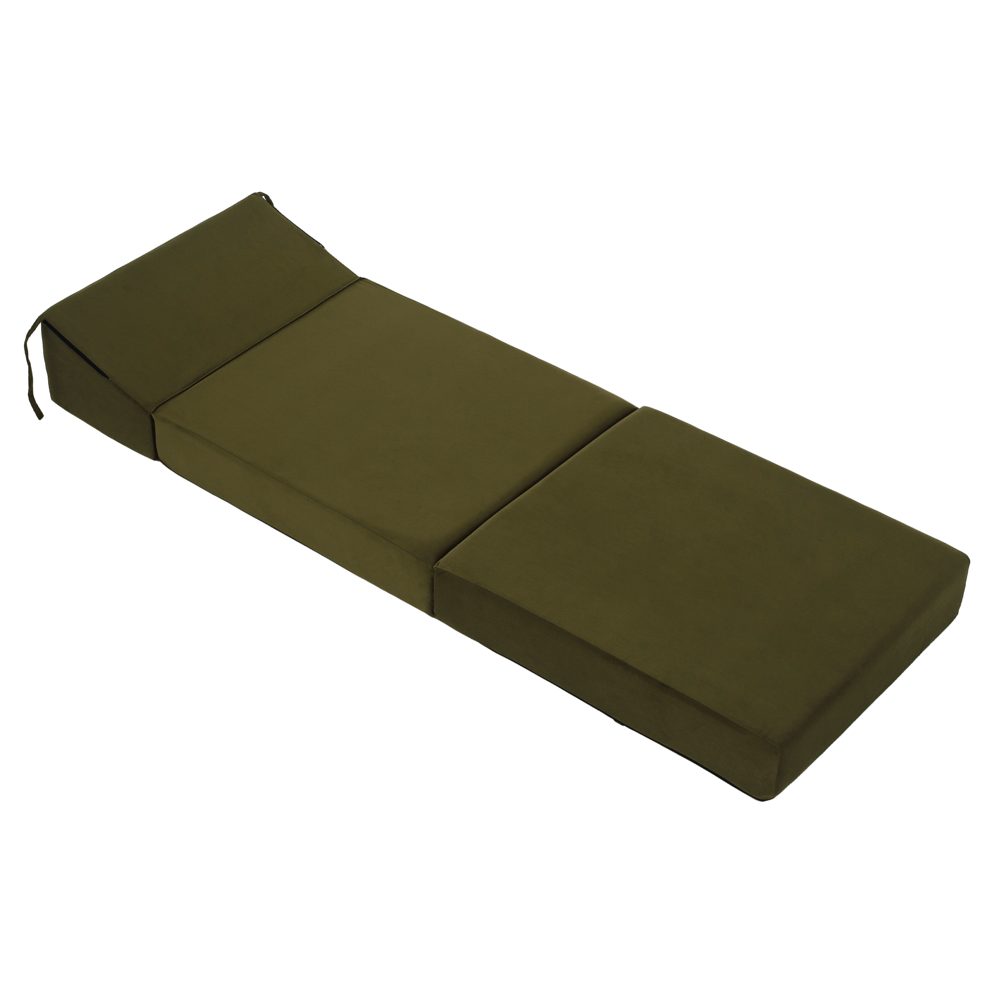 Saltea pliabila/fotoliu extensibil, 2 in 1, masliniu, PELOS — imaginea 5
