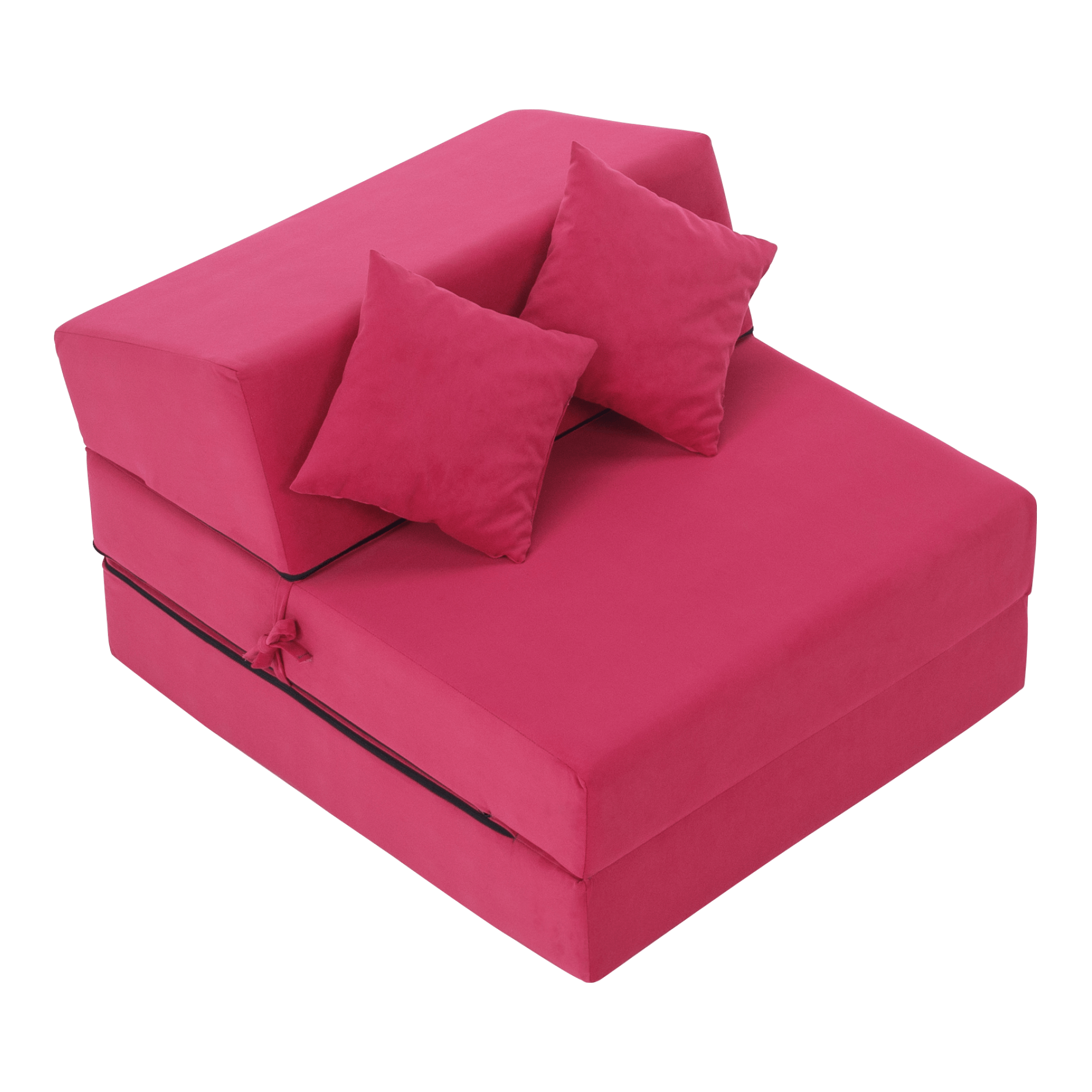 Saltea pliabila/fotoliu extensibil, 2in1, roz magenta, PELOS — imaginea 6