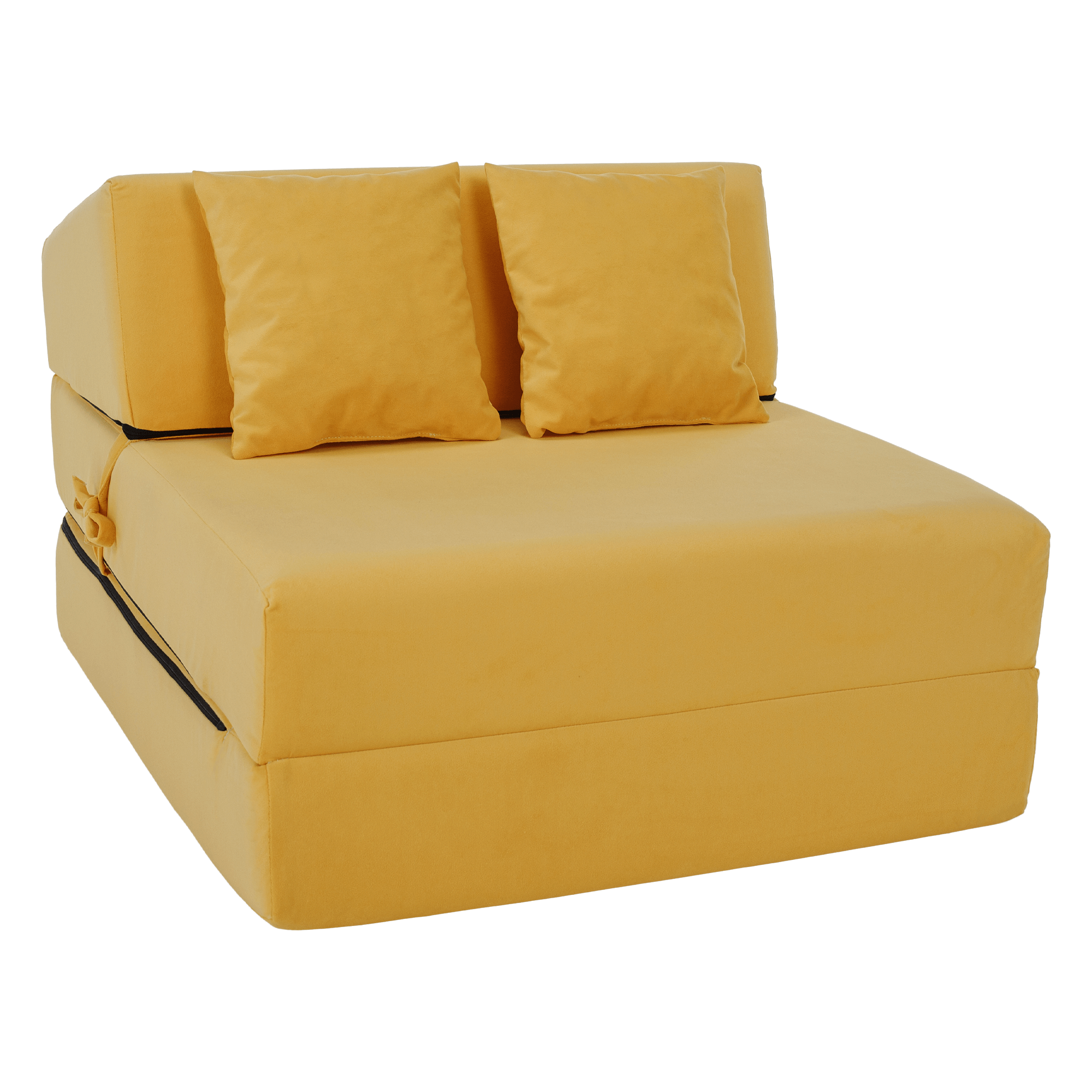 Saltea pliabila/fotoliu extensibil, 2 in 1, galben, PELOS — imaginea 7