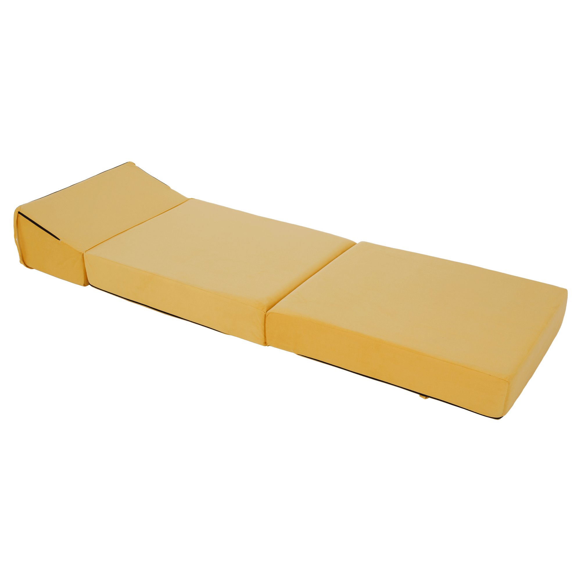 Saltea pliabila/fotoliu extensibil, 2 in 1, galben, PELOS — imaginea 8