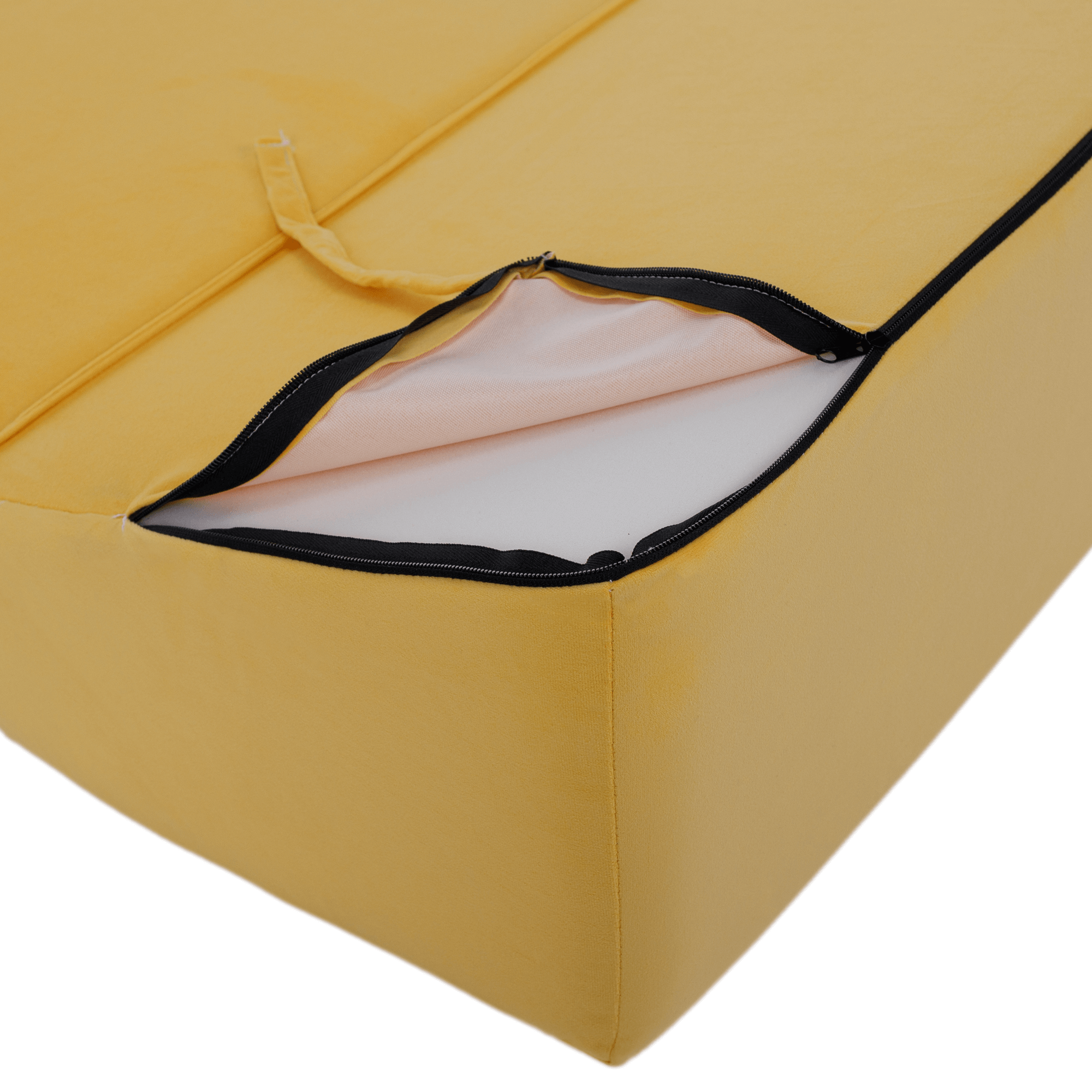 Saltea pliabila/fotoliu extensibil, 2 in 1, galben, PELOS — imaginea 10