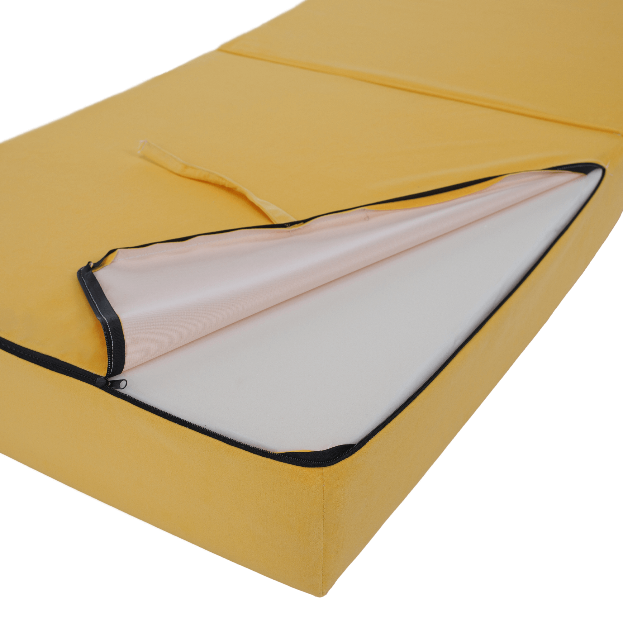 Saltea pliabila/fotoliu extensibil, 2 in 1, galben, PELOS — imaginea 11