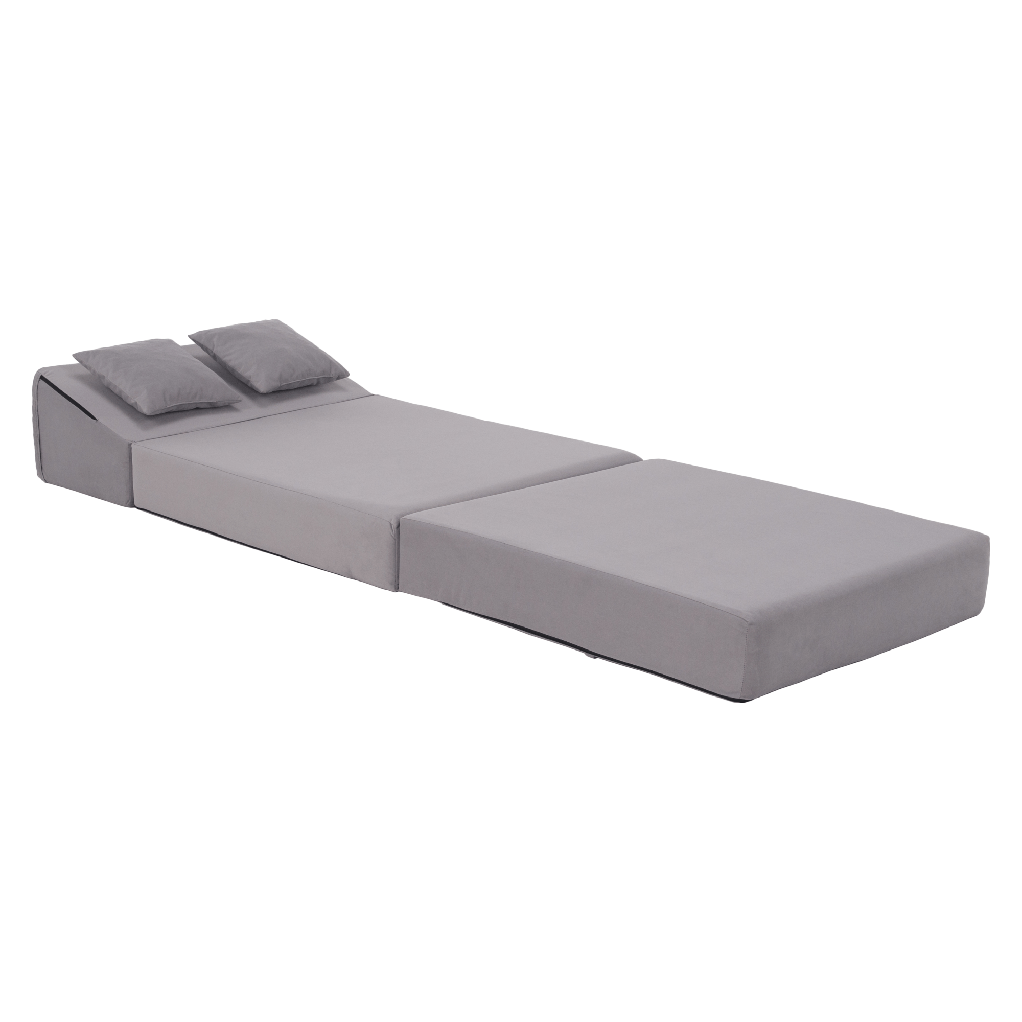 Saltea pliabila/fotoliu extensibil, 2 in 1, gri deschis, PELOS — imaginea 11