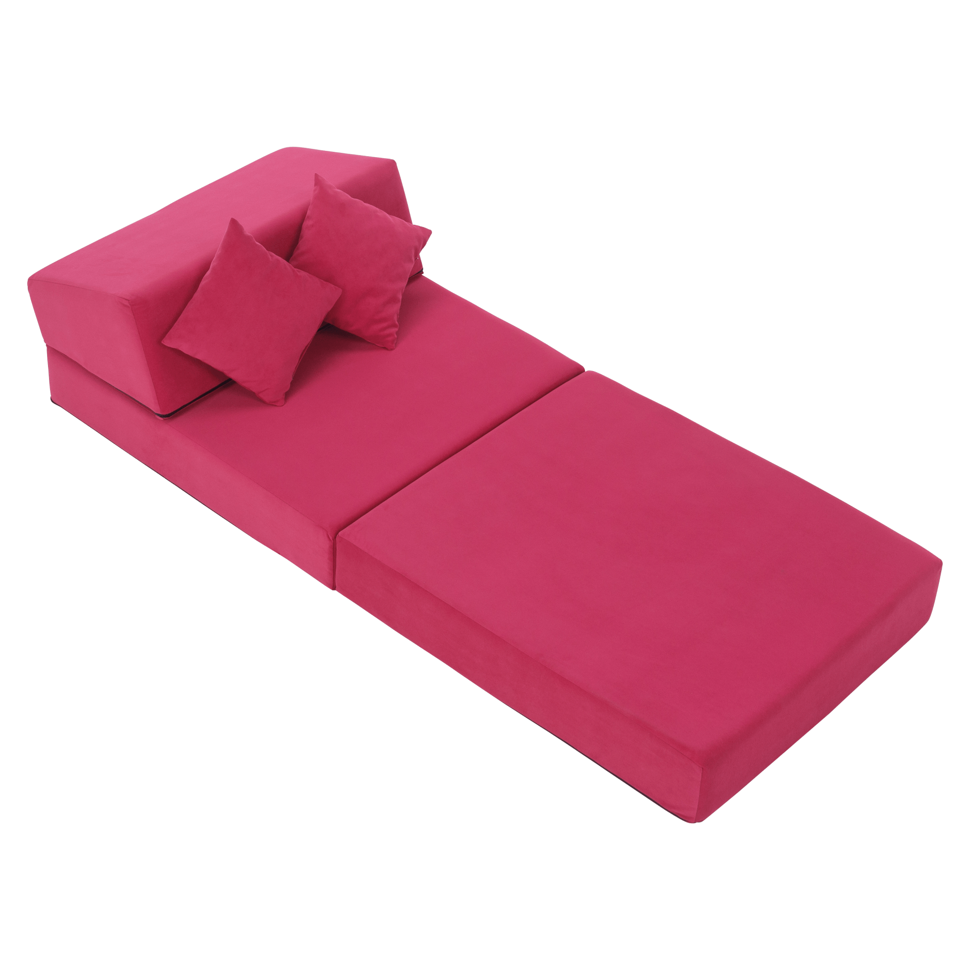 Saltea pliabila/fotoliu extensibil, 2in1, roz magenta, PELOS — imaginea 11
