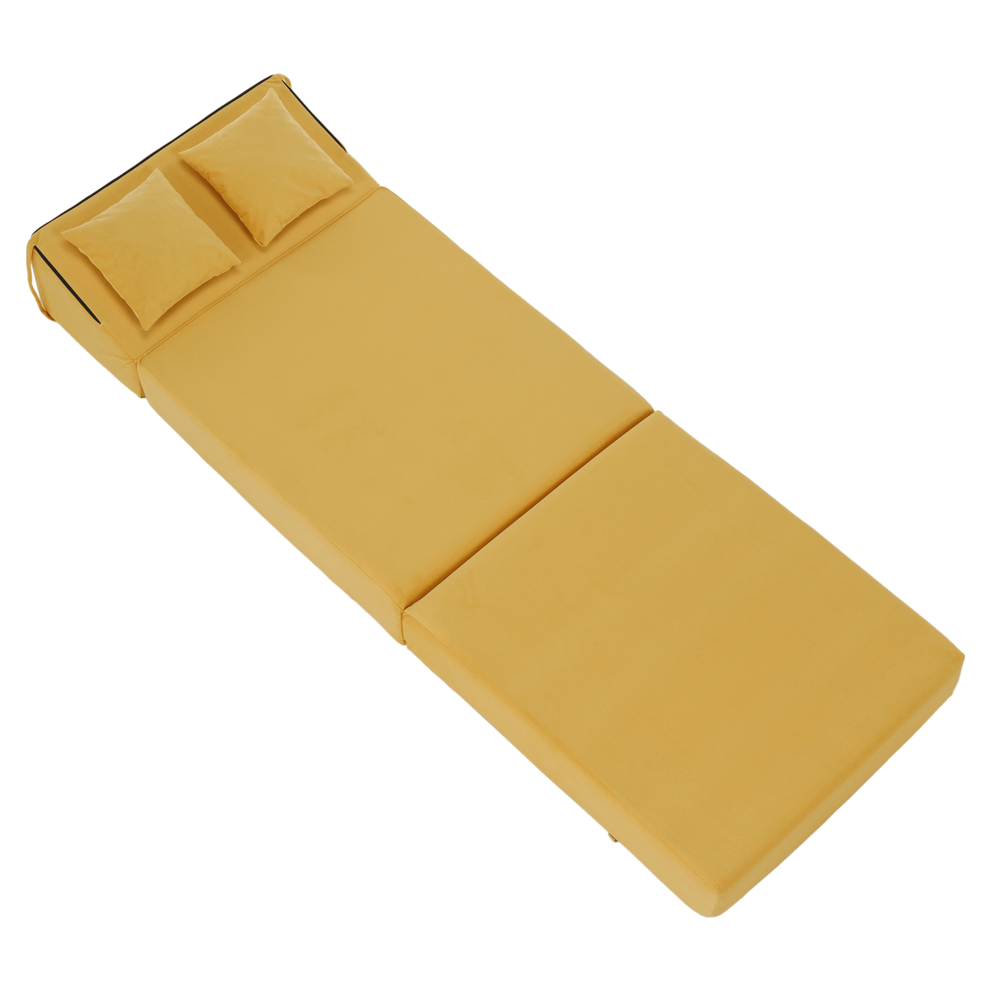 Saltea pliabila/fotoliu extensibil, 2 in 1, galben, PELOS — imaginea 12