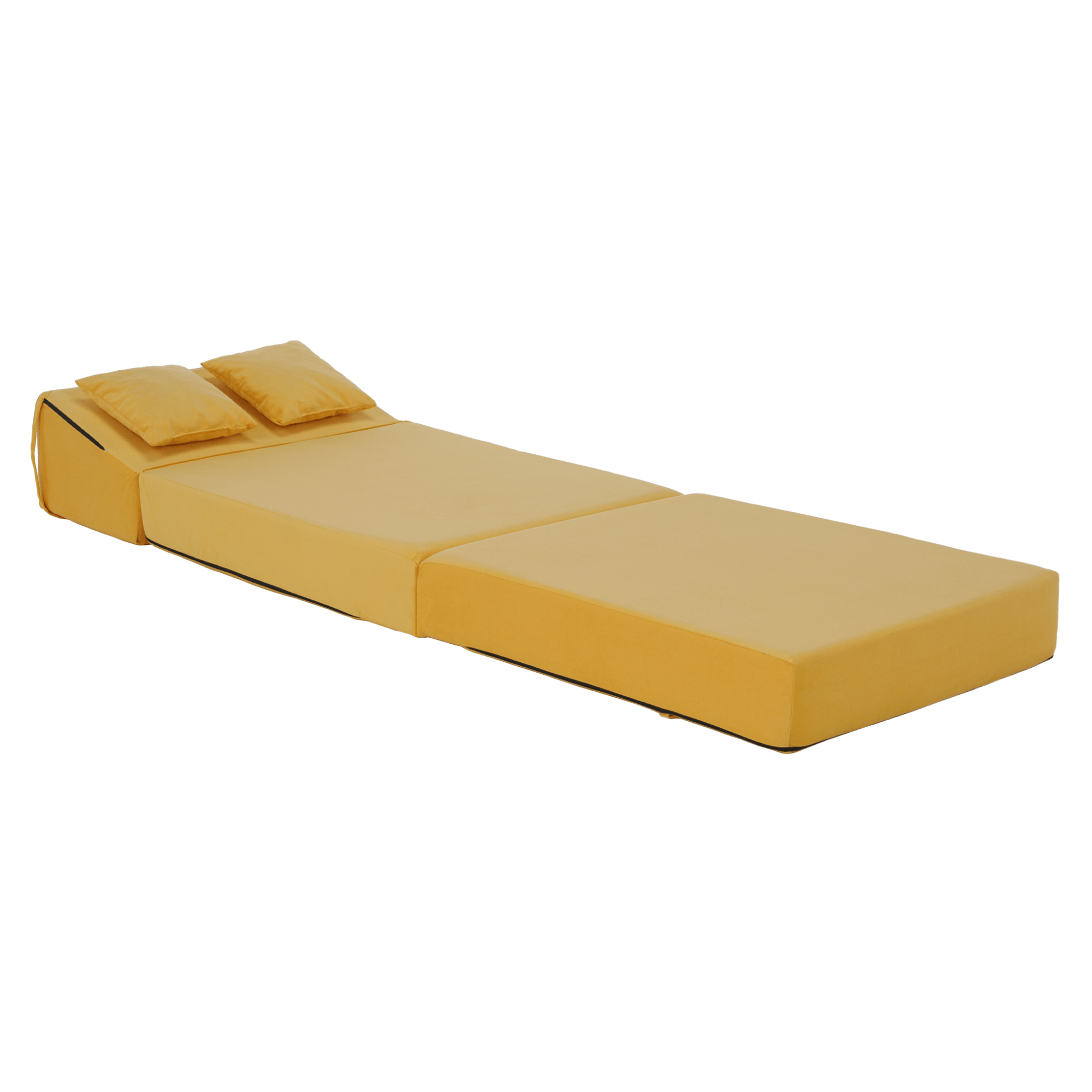 Saltea pliabila/fotoliu extensibil, 2 in 1, galben, PELOS — imaginea 15