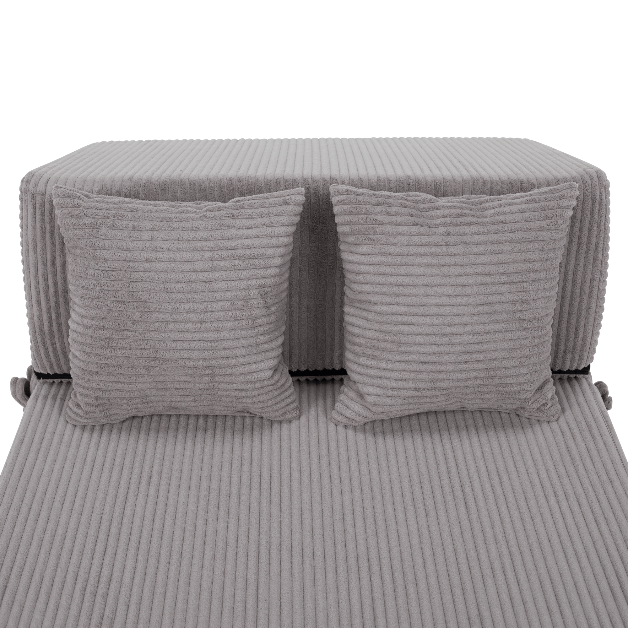 Saltea pliabila/fotoliu extensibil, 2 in 1, gri, PELOS — imaginea 4