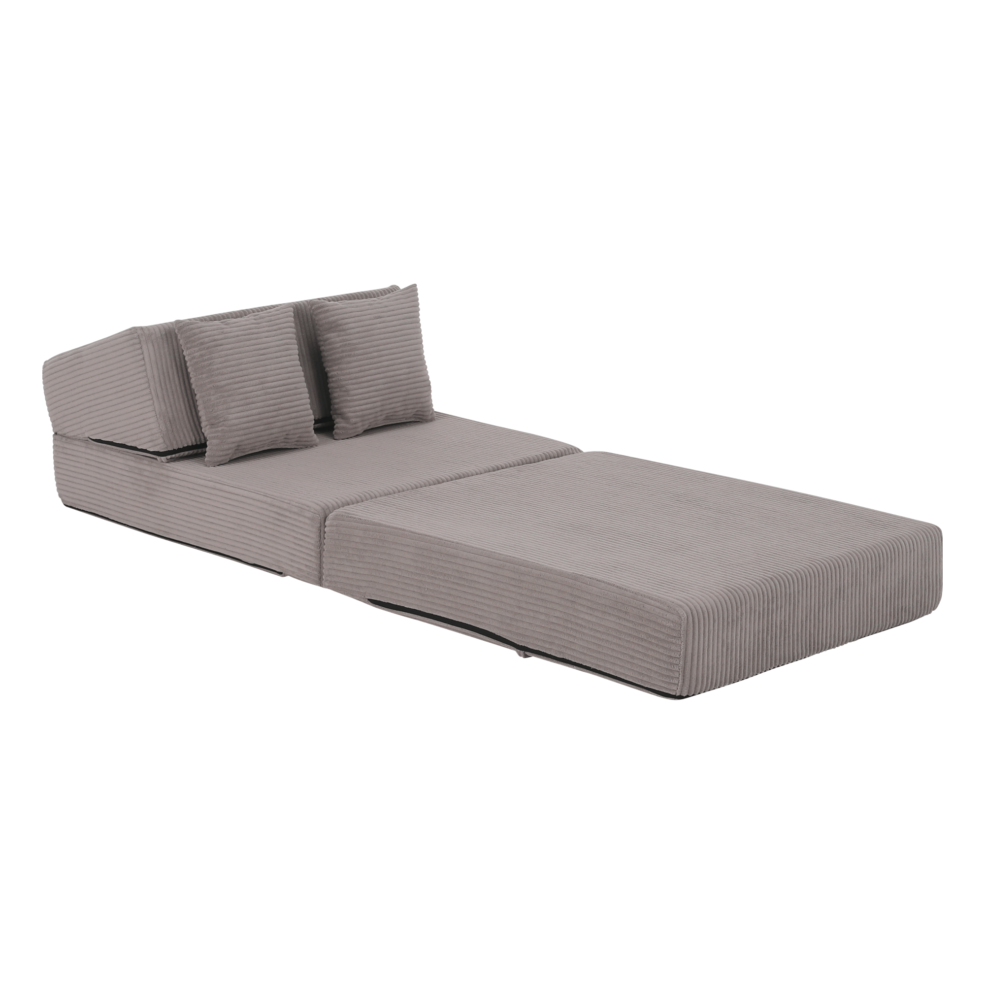 Saltea pliabila/fotoliu extensibil, 2 in 1, gri, PELOS — imaginea 11